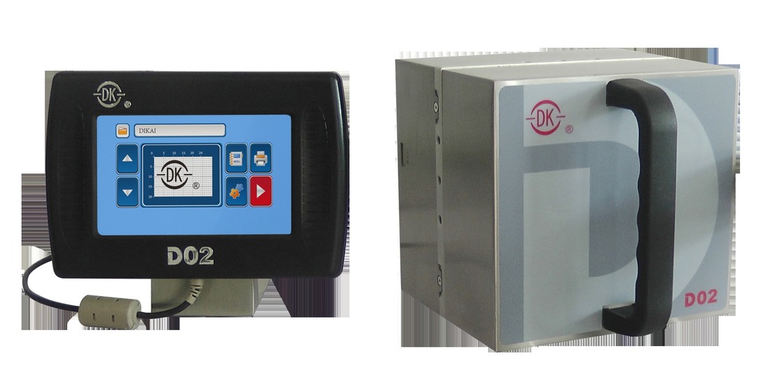 Термотрансферный принтер DIKAI D02 с печатающей головкой 24 мм, разрешением 200 DPI и скоростью печати 120 PPM для вертикальных упаковщиков