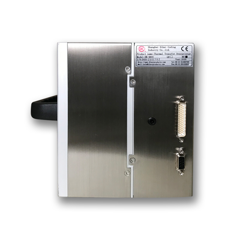 Термотрансферный принтер DIKAI D03S 32 мм с питанием переменного тока 100–240 В, 50/60 Гц и подачей воздуха 6 бар/90 фунтов на кв. дюйм для области печати 32x60 мм/32x100 мм